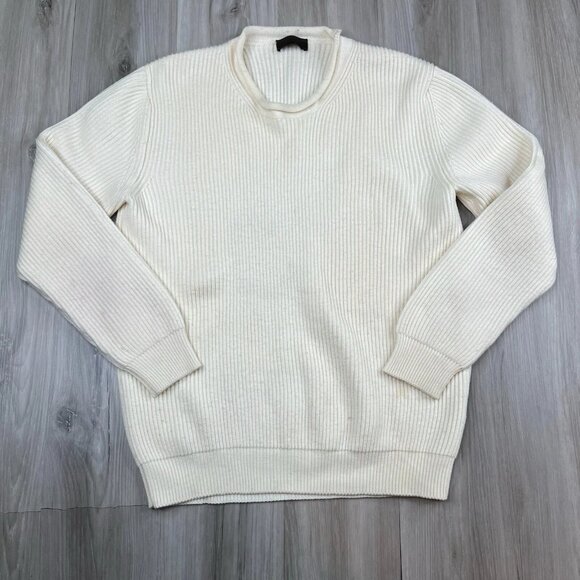 ALTEA Merinos ExtraFine Wool Roll neck Sweater Off White Cream Color Size M - Picture 2 of 13
